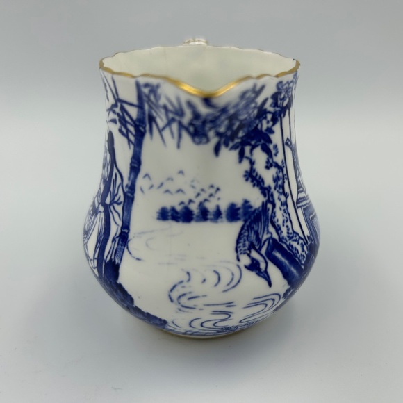 Blue & White Royal Crown Derby XII Mikado Mini Creamer - Repair - Picture 3 of 14